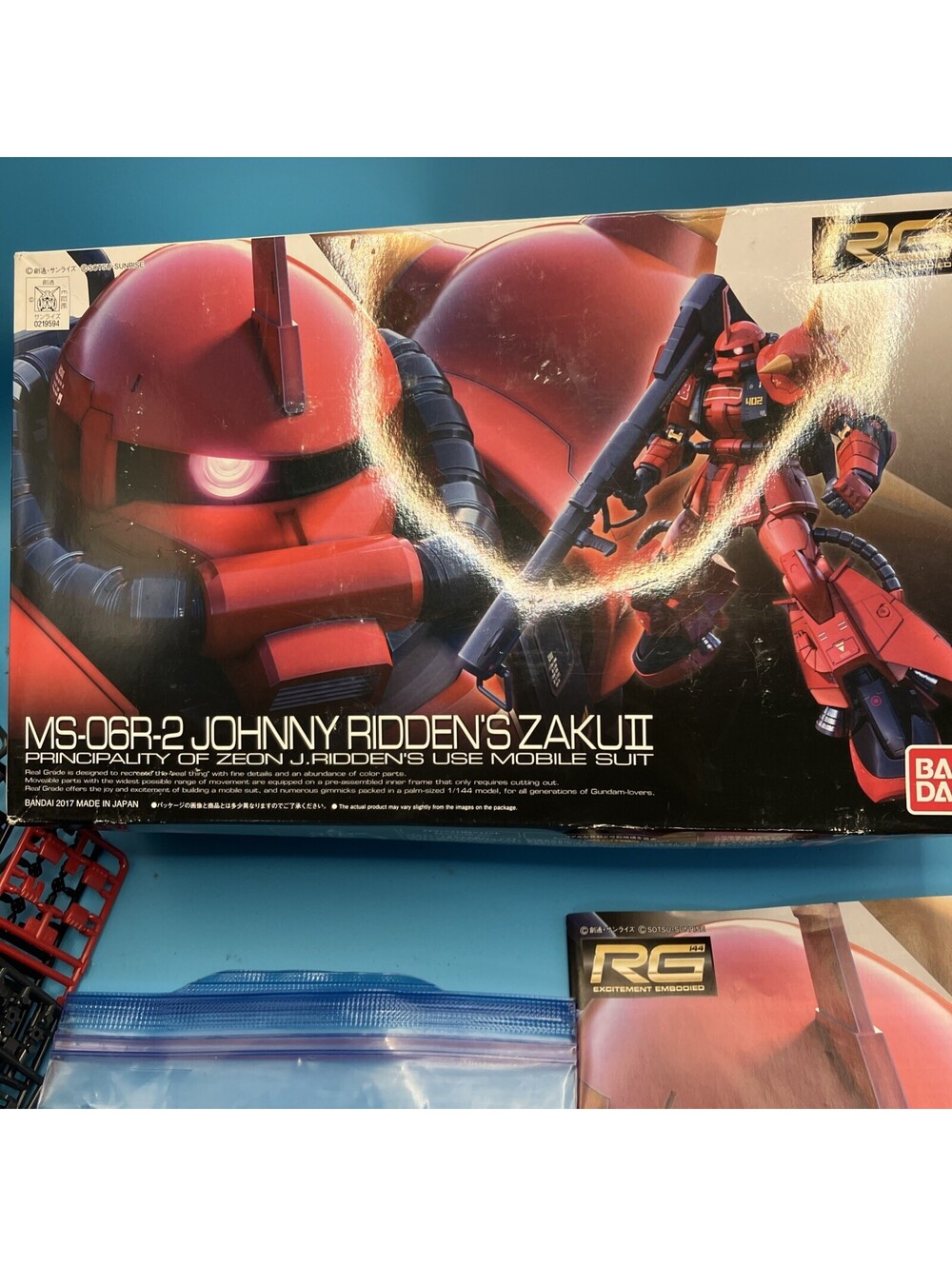 Bandai RG 1/144 MS-06R-2 Johnny Ridden's Zaku II Plastic Model Kit Japan